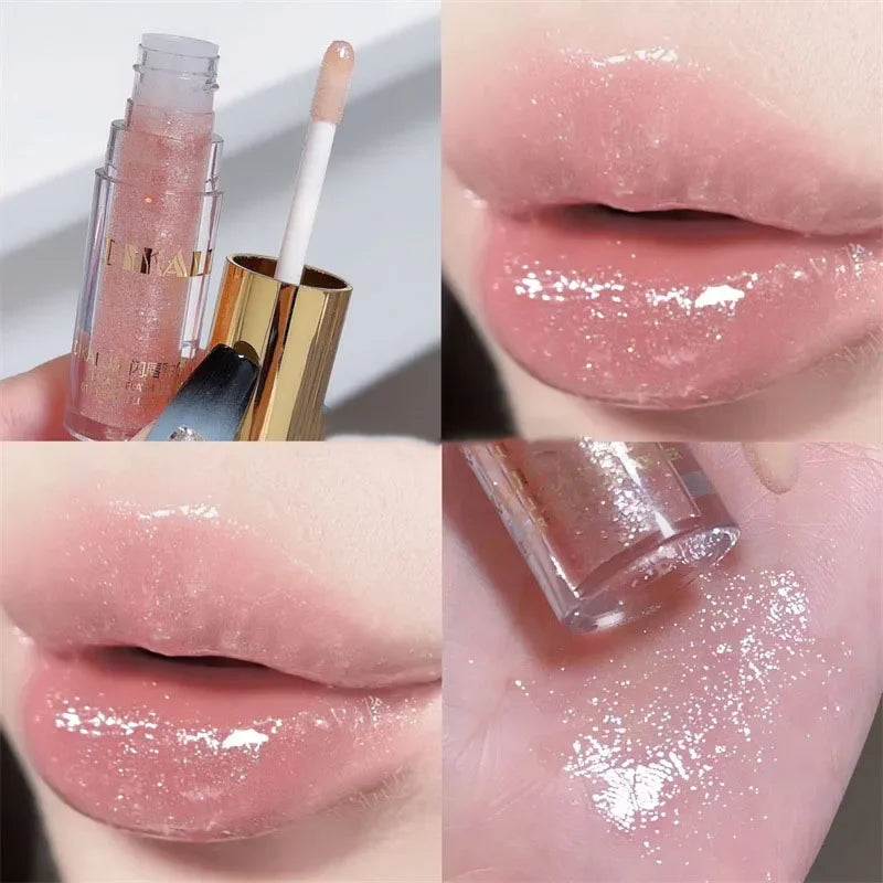 DIKALU Diamond Glitter Lip Gloss – 5 Colors, Waterproof Shimmer
