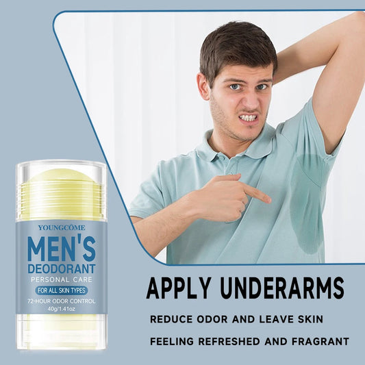 YOUNGCOME Men Deodorant StickRemove Armpit Odor Underarm Refresh Sticks Refresh Anti Sweating Keep Drying Lasting Fragrance Peaceful Pleasures Health and Wellness