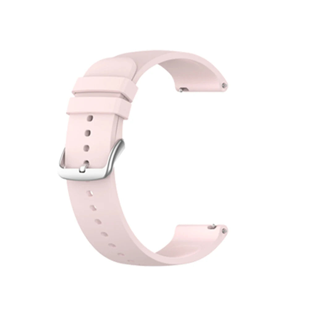 Silicone Watch Band 20mm 22mm for Amazfit Samsung Garmin Peaceful Pleasures Health and Wellness Pink 20mm width strap