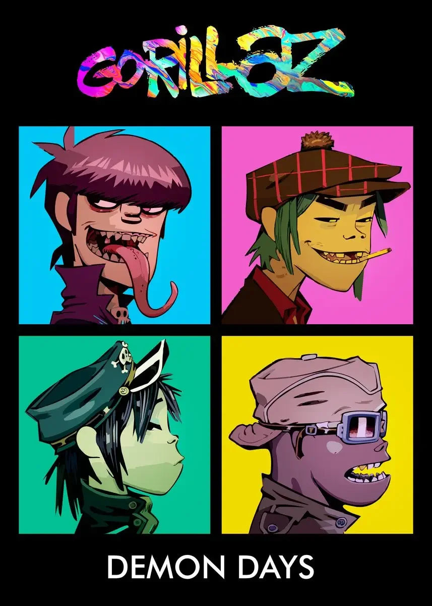 Gorillaz Canvas Wall Art Poster | Hip Hop Music Fan Decor