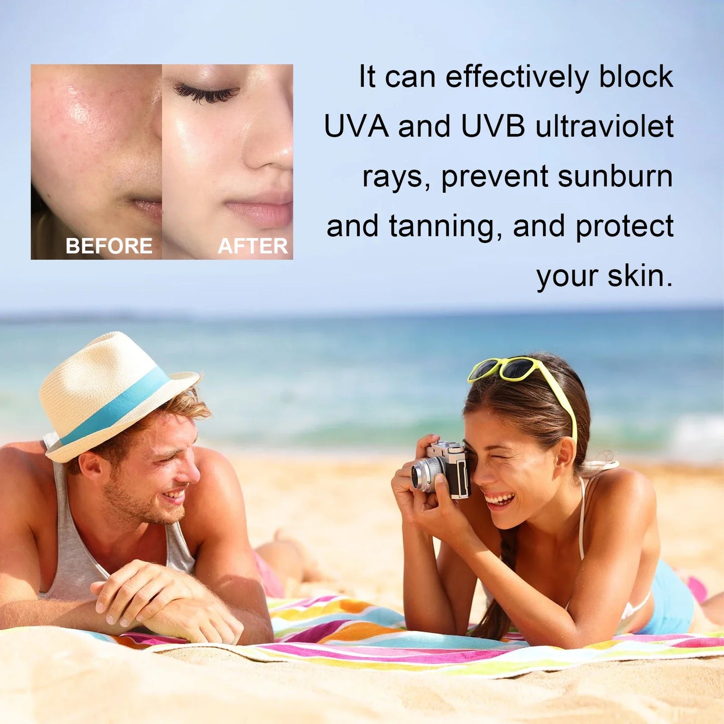 SPF 100+ Face & Body Sunscreen – Non-Greasy UVA UVB 50g