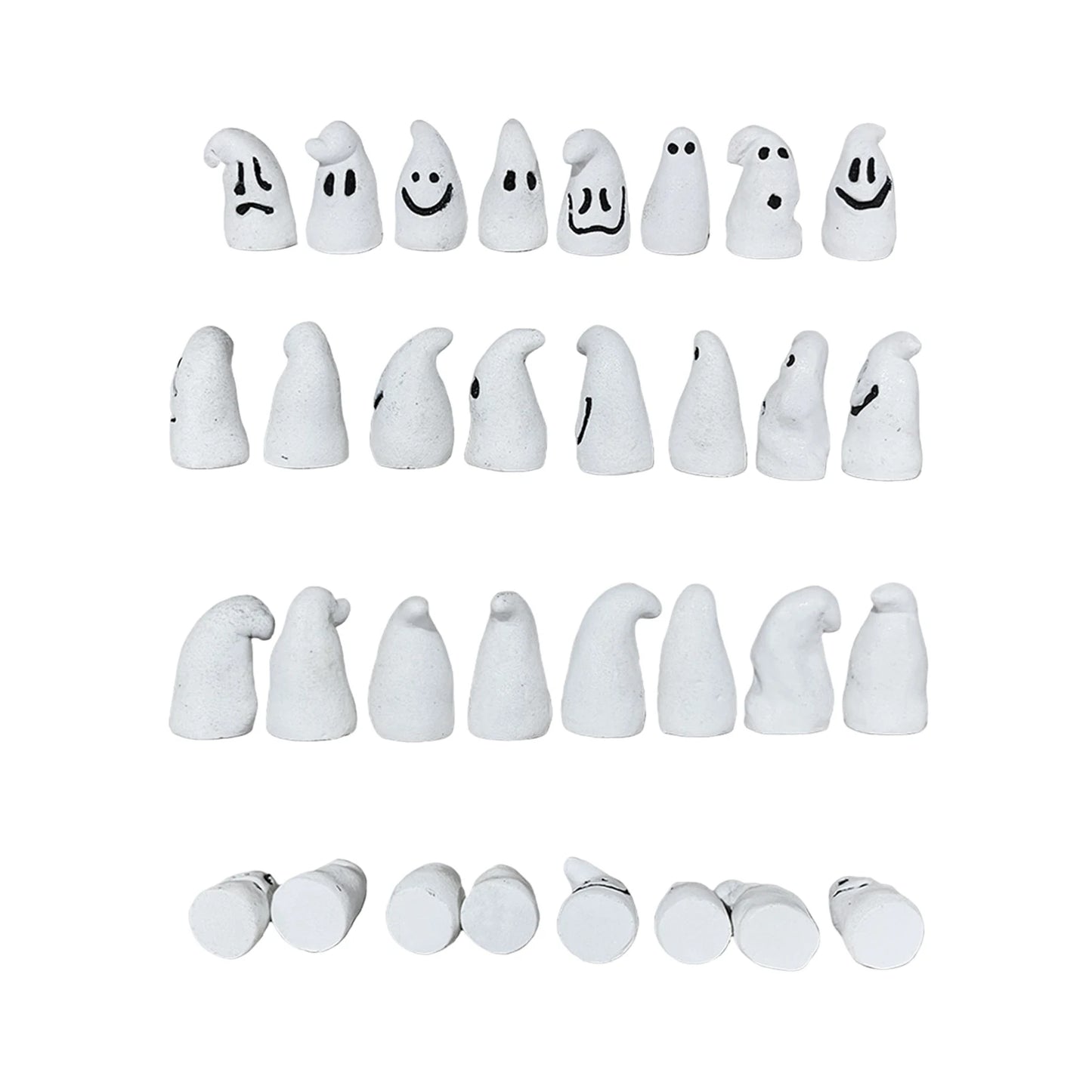 8-Pack Halloween Mini Ghost Resin Figurines | Glow Ornaments Halloween Figurines Peaceful Pleasures Health and Wellness