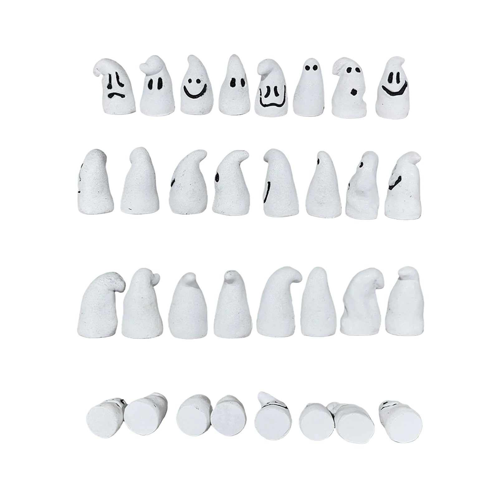 8-Pack Halloween Mini Ghost Resin Figurines | Glow Ornaments Halloween Figurines Peaceful Pleasures Health and Wellness