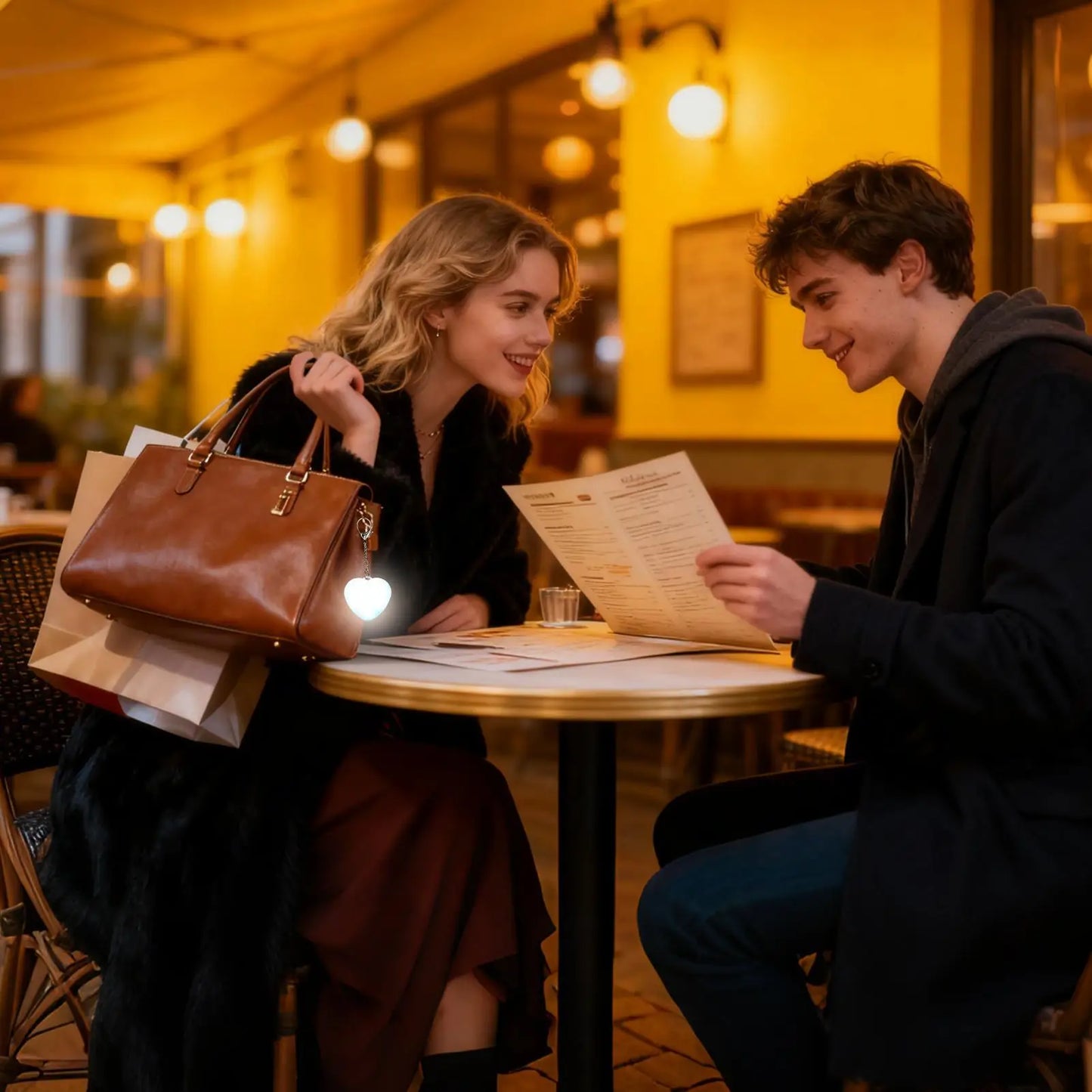 Heart-Shaped LED Purse Light | Touch Sensor Handbag Lamp