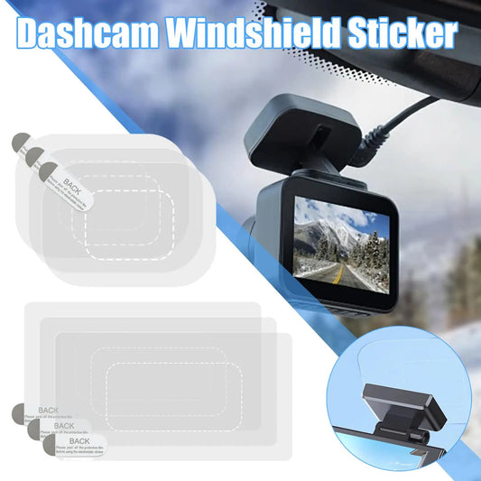 6pcs Electrostatic Films For Dashboard Cameras Windshield Mount Dashcams Stability Transparent Antifall Clear Adhesive Sticker Peaceful Pleasures Health and Wellness