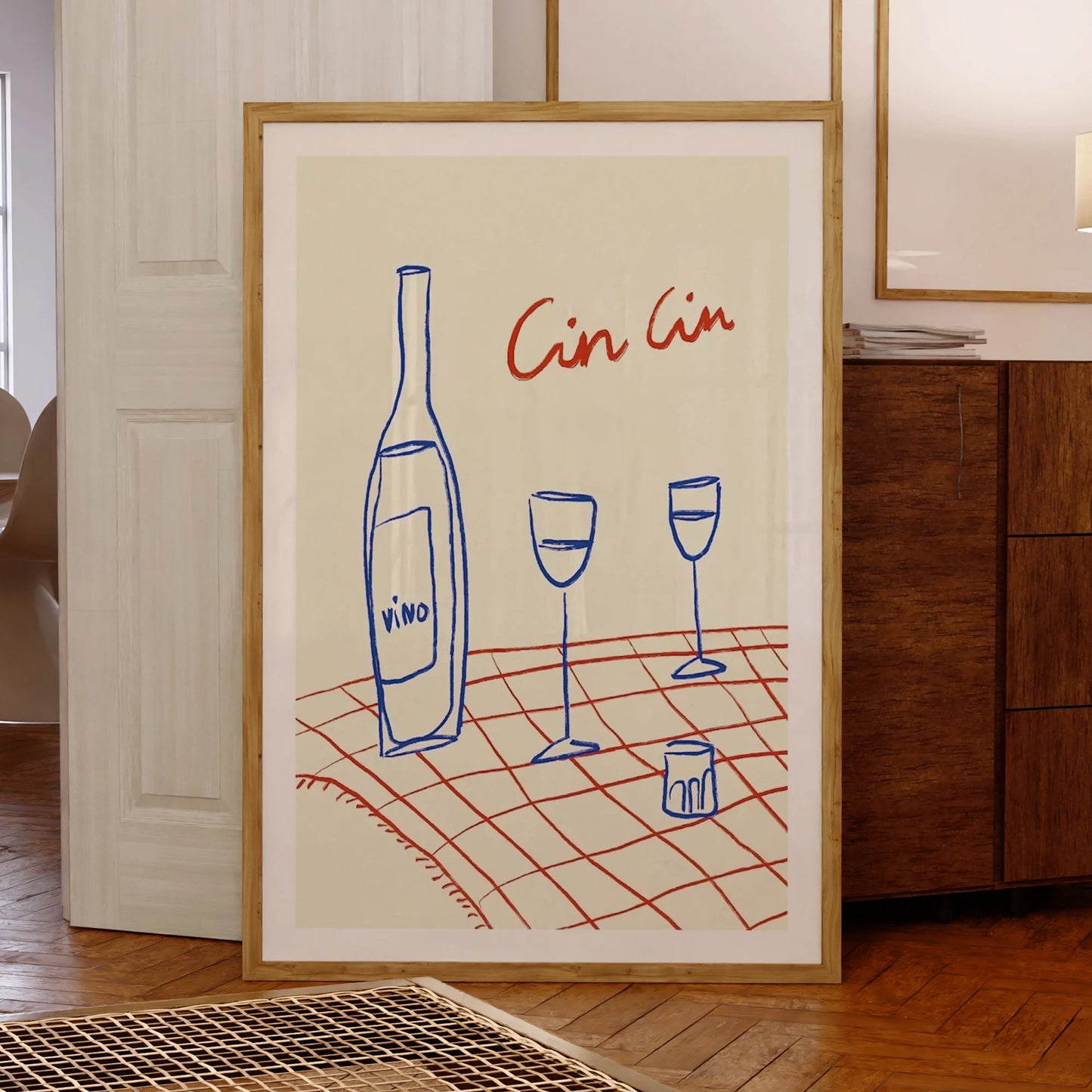 Wine Canvas Wall Art Print | Kitchen & Living Room Decor