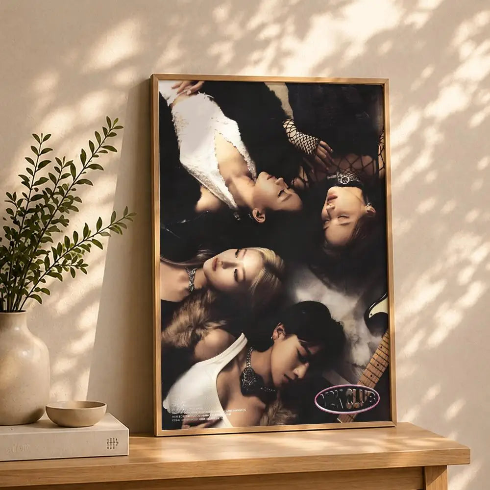 Kpop K-KISS OF LIFES Poster HD Self Adhesive Waterproof Wall Art Ideal for Home Office Dorm Bedroom Great Gift Peaceful Pleasures Health and Wellness White4 30X40cmNoframe