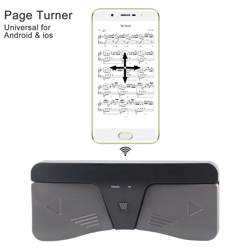 Wireless Page Turner Pedal Bluetooth Turning Remote Foot Control