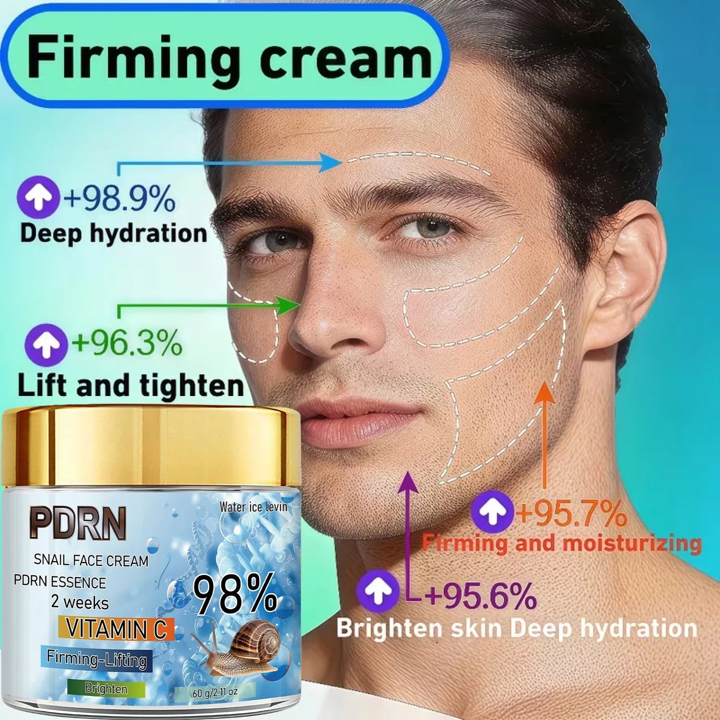 PDRN Vitamin C Face Cream – Anti-Aging, Retinol & Hyaluronic Acid