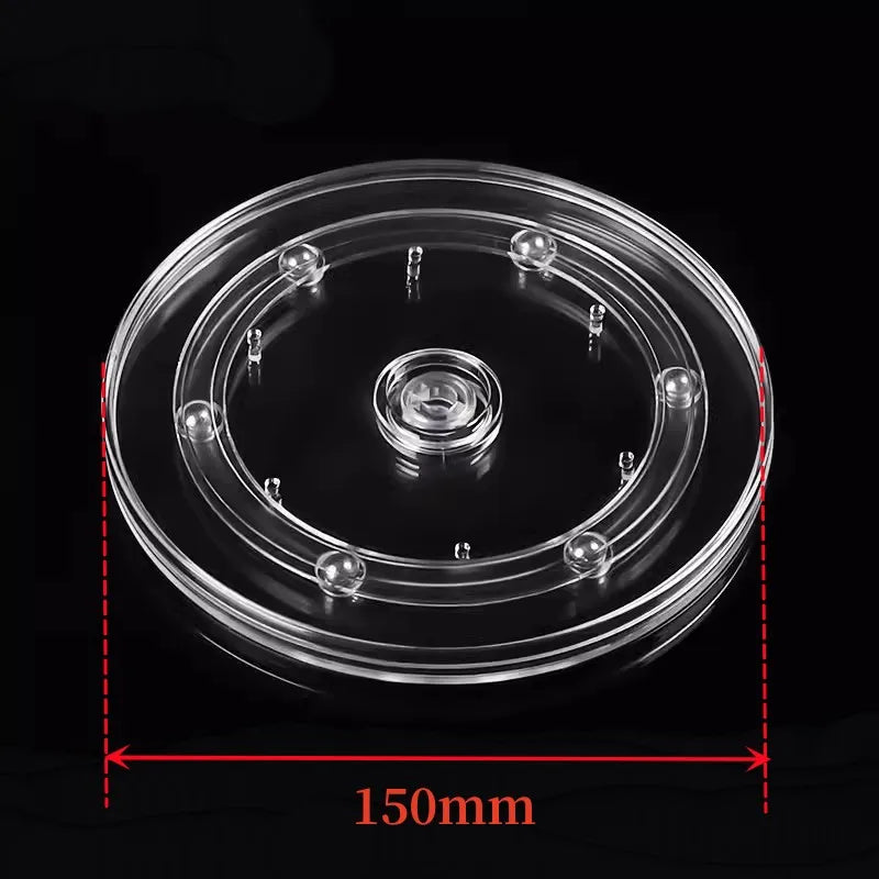 Acrylic 360° Rotating Display Stand | Clear Lazy Susan Turntable