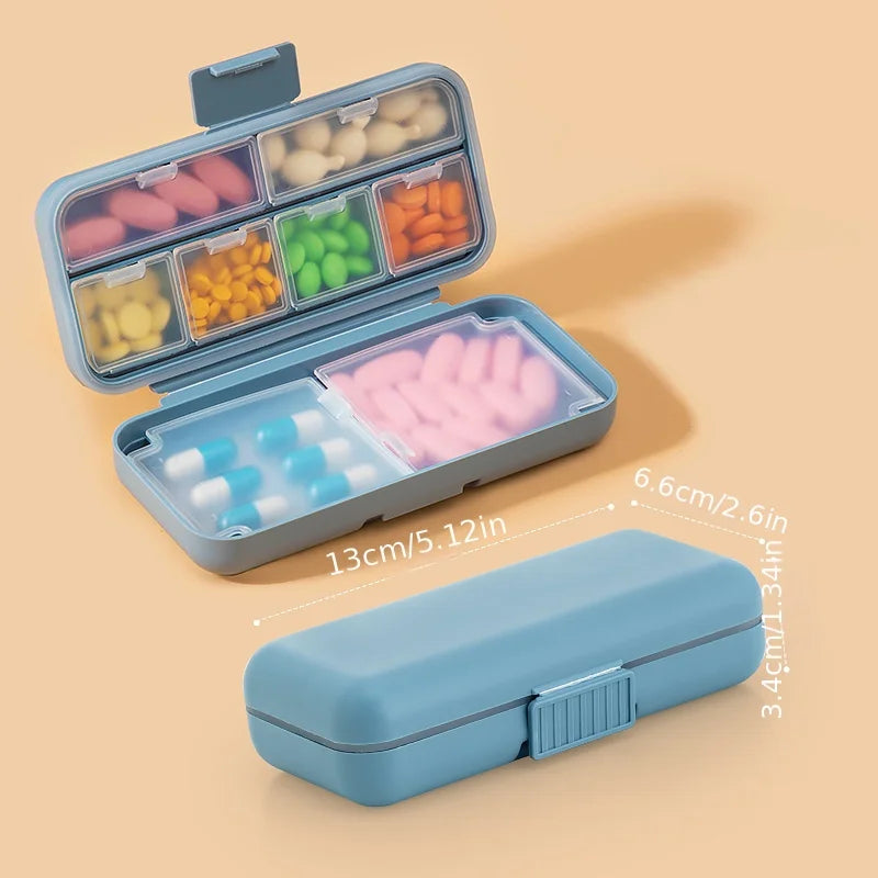 1pc Portable Sealed Pill Storage Box Compartment Portable Mini Pill Box Travel Pill Case Medicine Container Peaceful Pleasures Health and Wellness