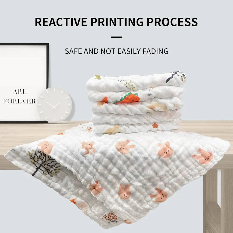 5-Pack Baby Muslin Washcloths & Burp Cloths | Soft Cotton
