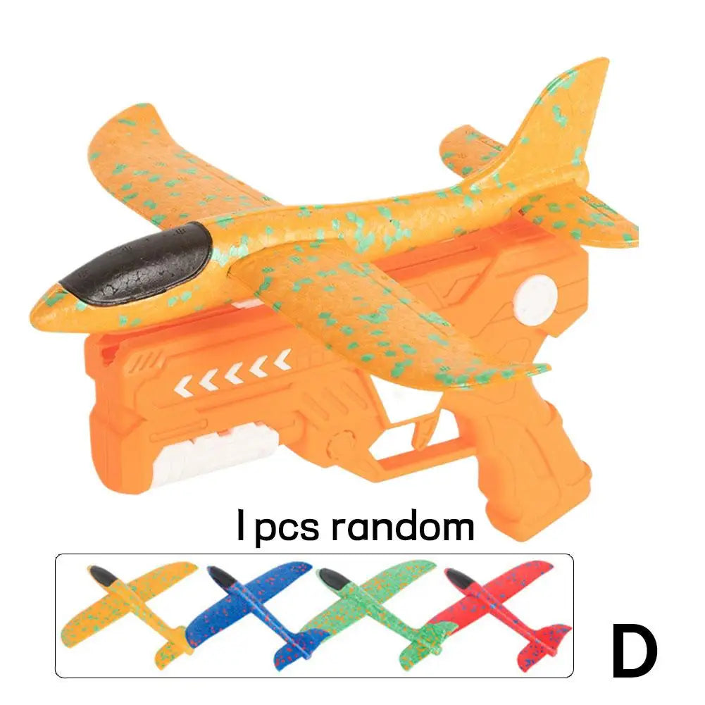 Kids Foam Glider Plane Launcher Toy | Outdoor Flying Fun Foam Glider Launcher Peaceful Pleasures Health and Wellness D