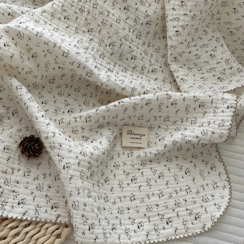 Baby Muslin Swaddle Blanket | 2-Layer Cotton & Bamboo Gauze Baby Swaddle Blanket Peaceful Pleasures Health and Wellness 25 2Layer 90x110cm