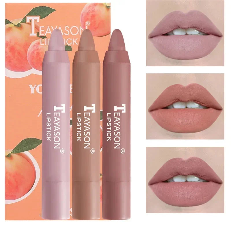 3-Piece Velvet Matte Lipstick Set – Waterproof Long-Lasting Color