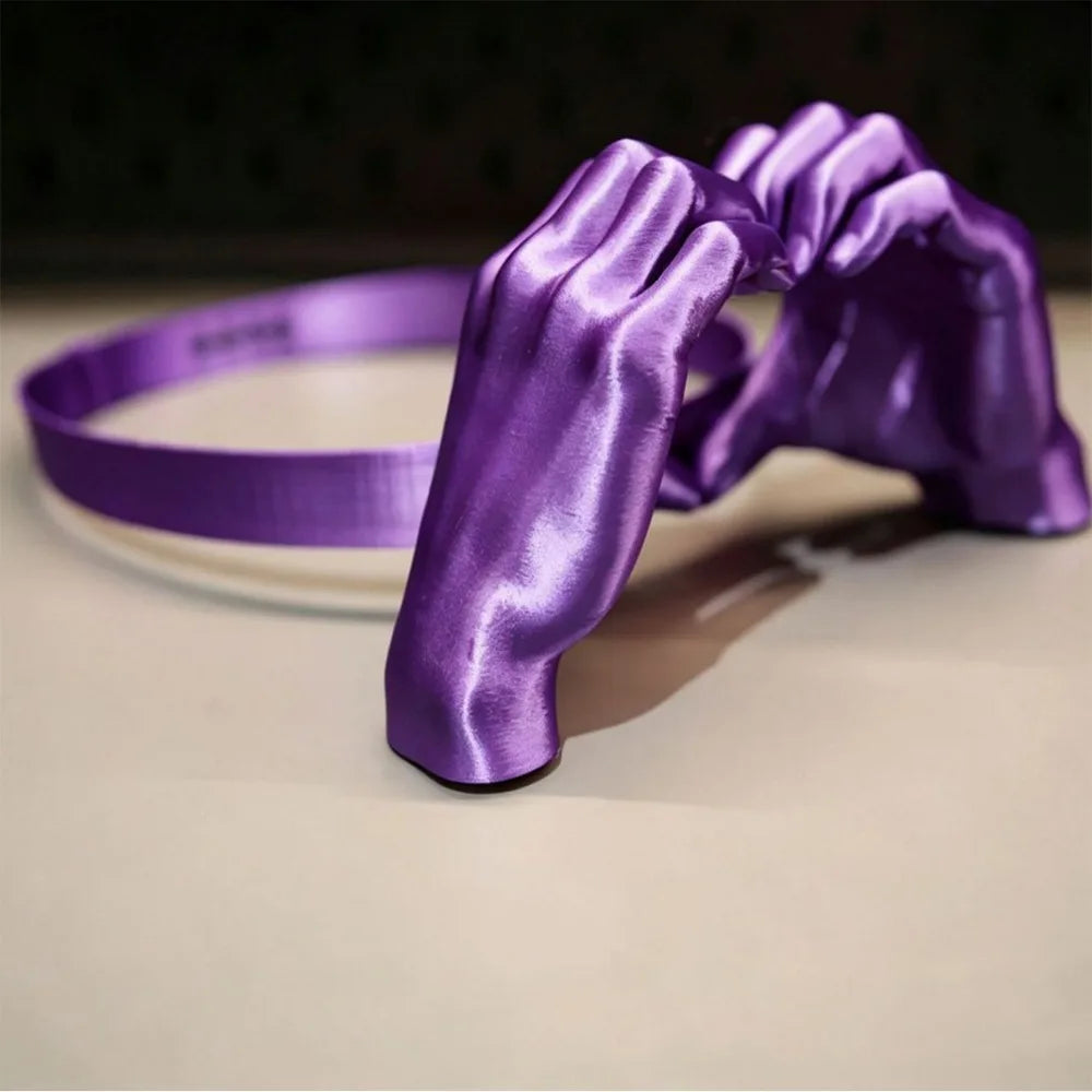 3D Printed Heart Hands Sun Visor Hat | UV Protection Beach Cap