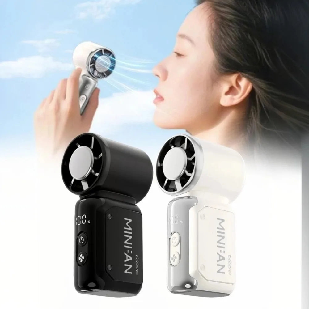 High-speed Powerful Refrigeration Portable Mini Electric Fan USB Charging Cool Wind Multifunctional Summer Pocket Electric Fan Peaceful Pleasures Health and Wellness