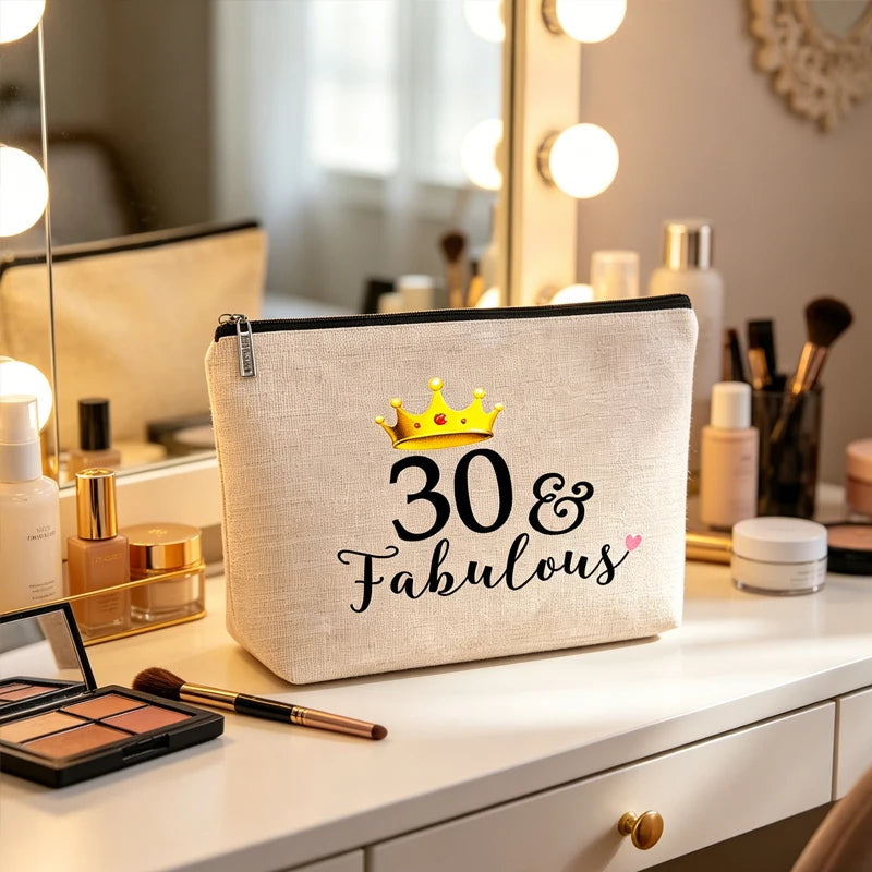 Birthday Makeup Bag 30 40 50 60 & Fabulous | Women's Gift