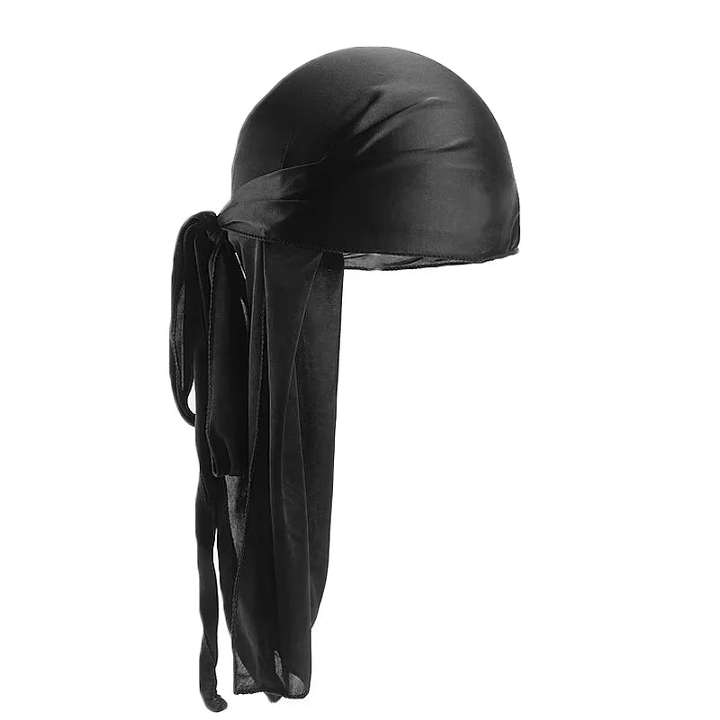 Men's Silky Durag Long Tail Bonnet | Waves Doo Rag Cap