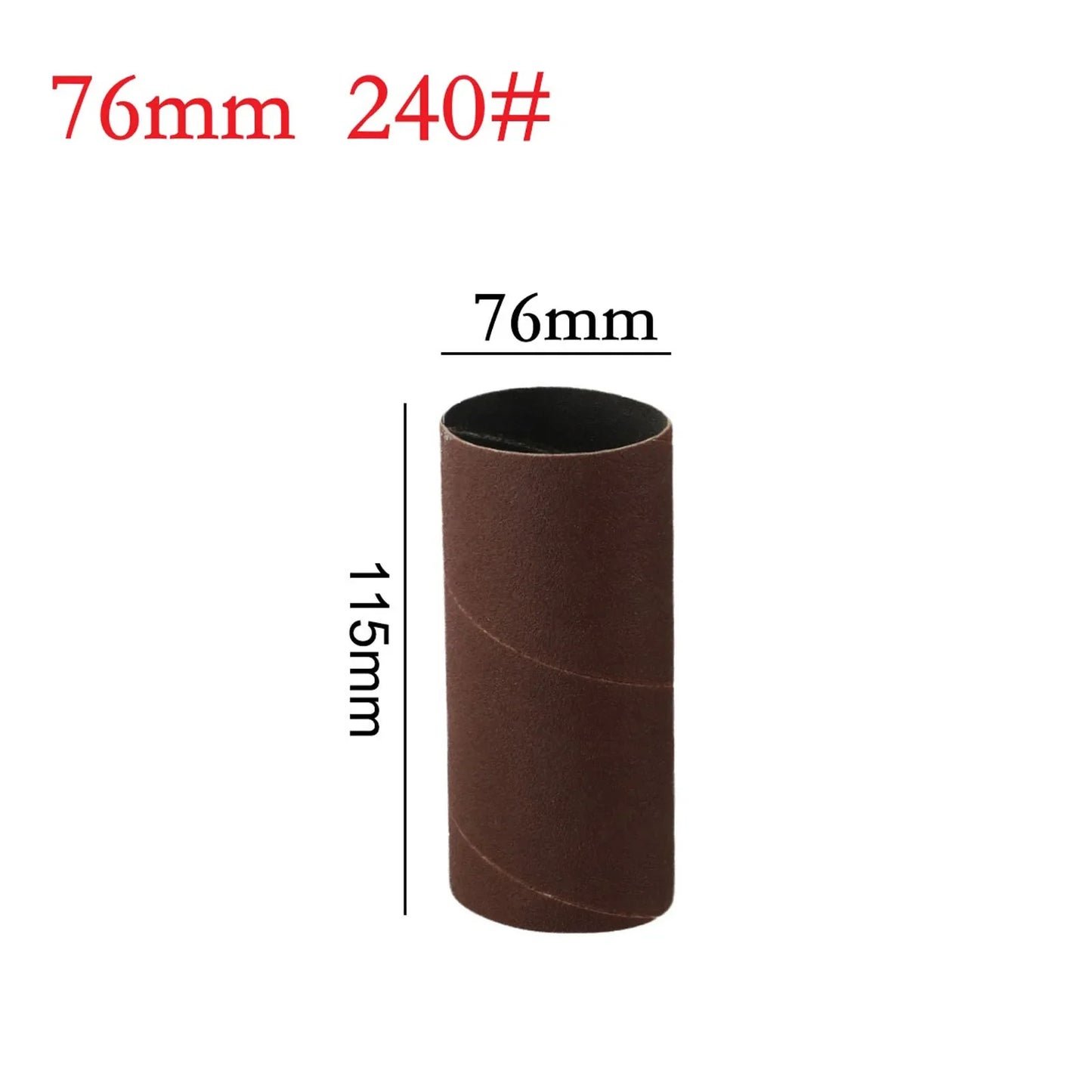 115mm Spindle Sanding Drum Sleeves 80 150 240 Grit | Wood & Metal