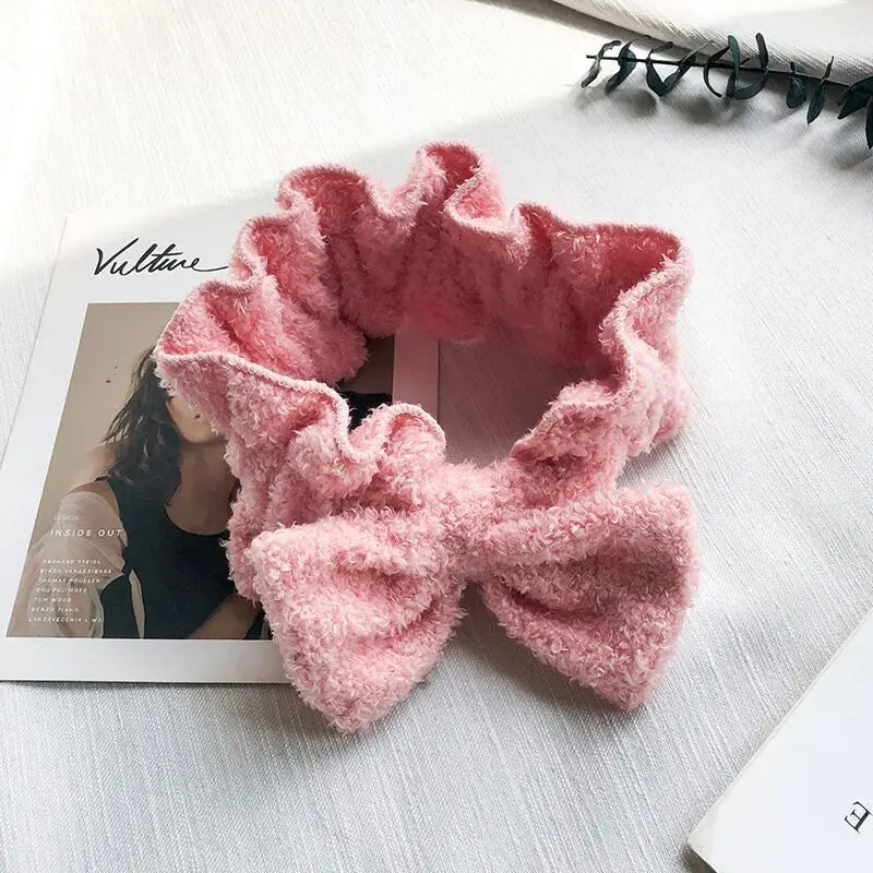 Anti-Slip Bow Face Wash Headband for Makeup & Skincare Face Wash Headband Peaceful Pleasures Health and Wellness Pink