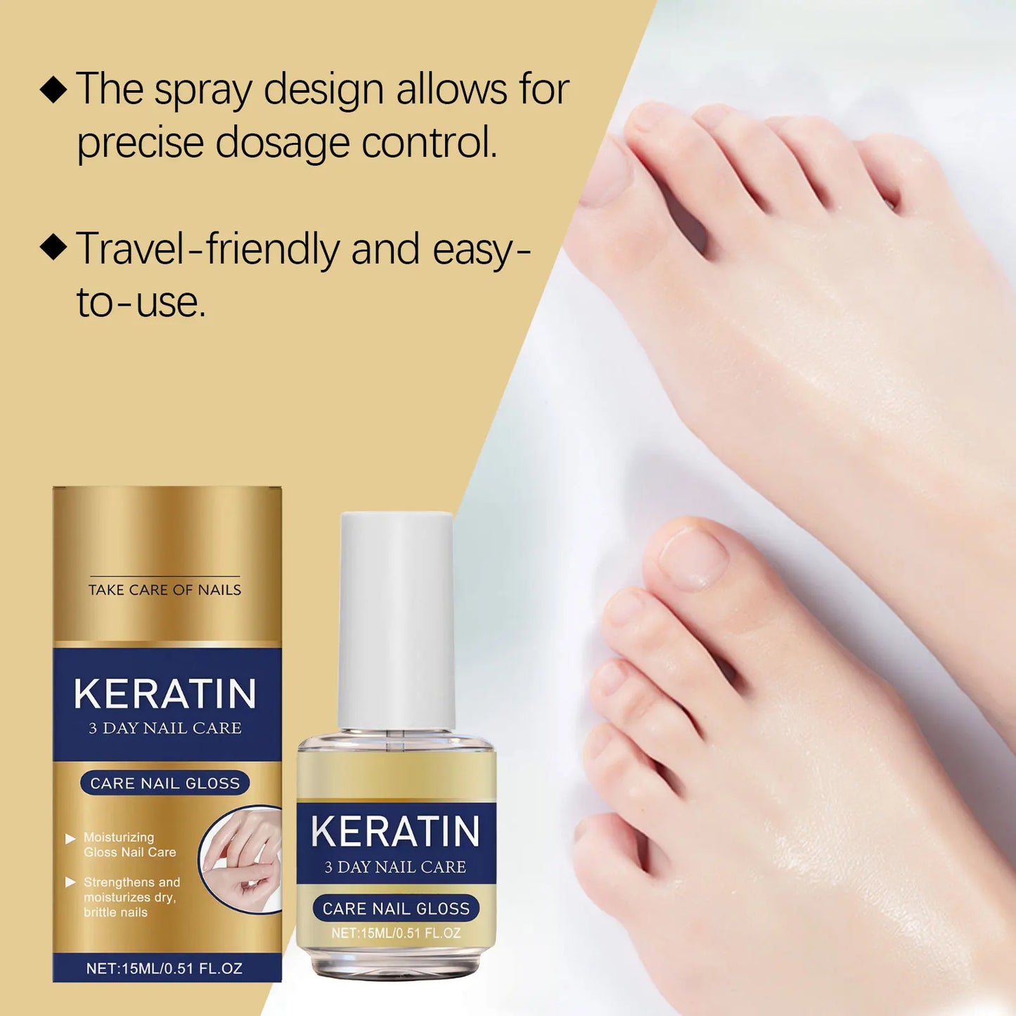 Clear Nail Repair Gel – Base Coat, Strengthening & Gloss Treatment