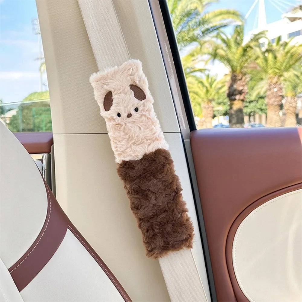 Cartoon Bear Plush Seat Belt Cover Cushion Pad for Kids