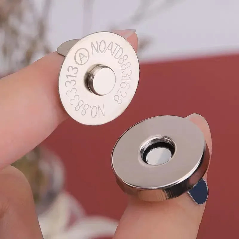 Magnetic Snap Buttons for Bags & Sewing – Metal Flatback Set