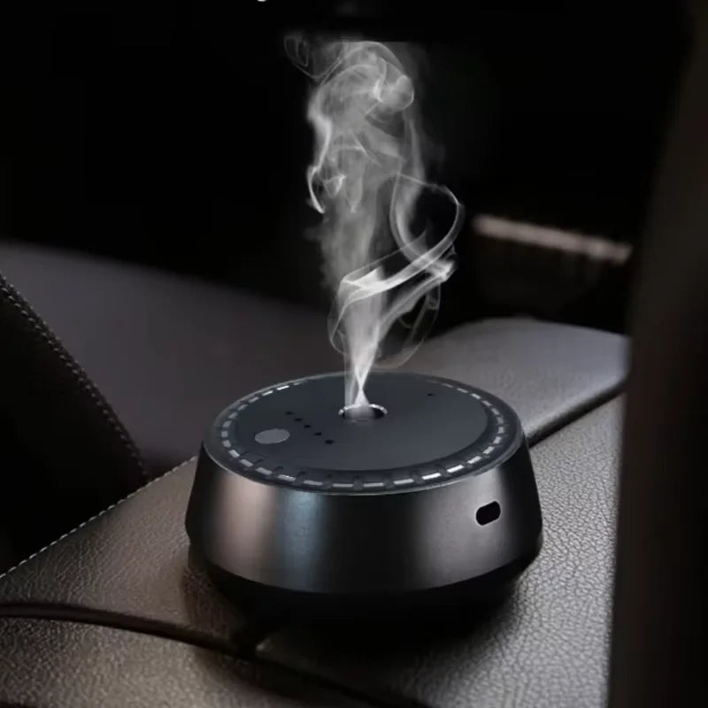 Electric Aroma Diffuser USB Rechargeable Essential Oil Diffuser Car Air Freshener Portable Waterless Aromatherapy Car Diffuser Peaceful Pleasures Health and Wellness