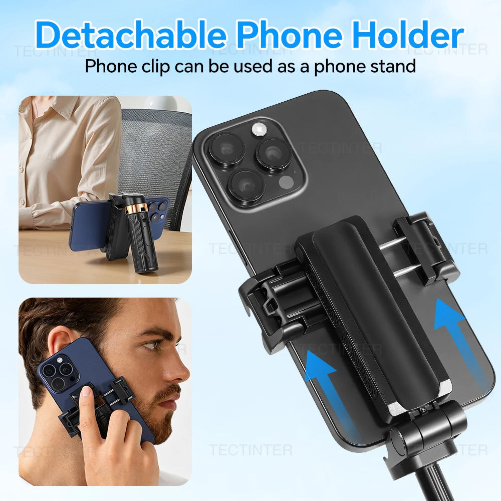Foldable Selfie Stick Tripod for Phone Portable Extendable Stand with Wireless Remote Mini Multi-Function Tripod For IOS/Android Peaceful Pleasures Health and Wellness