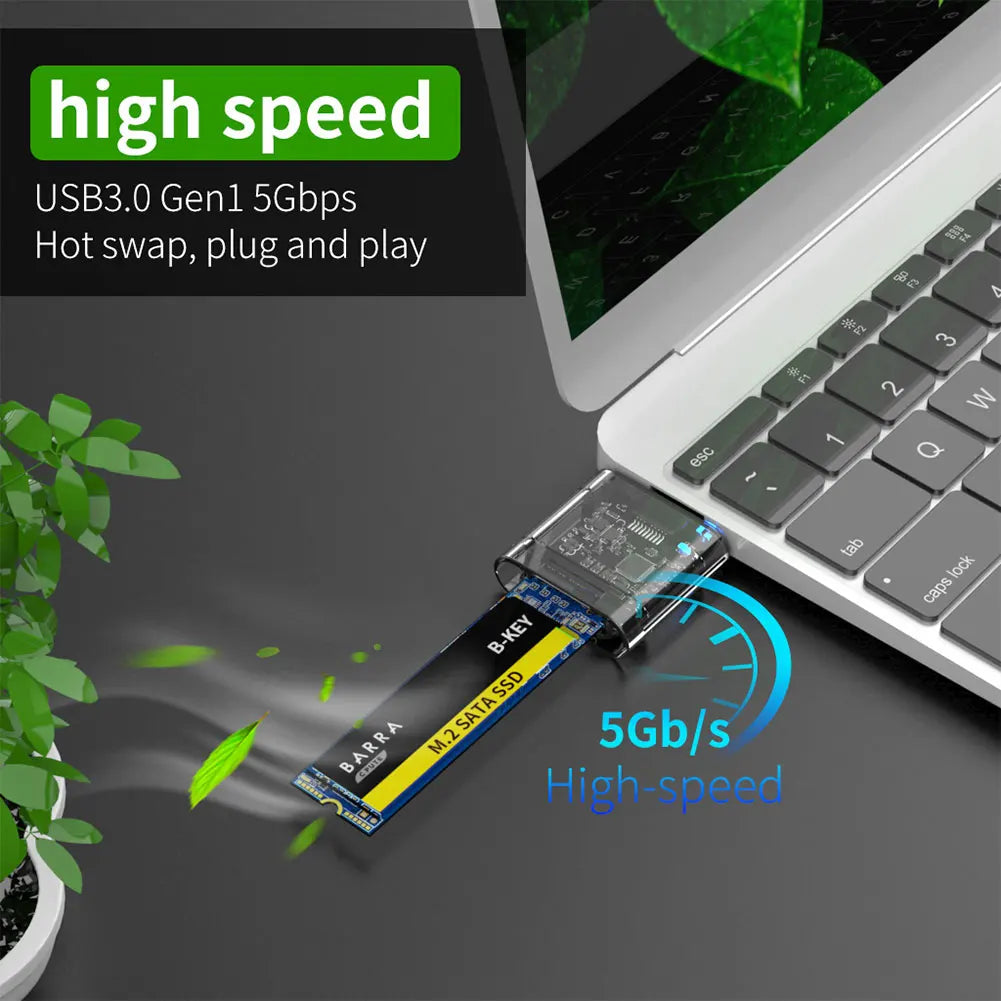 M.2 SATA SSD Enclosure USB 3.0 Gen 1 5Gbps External Case