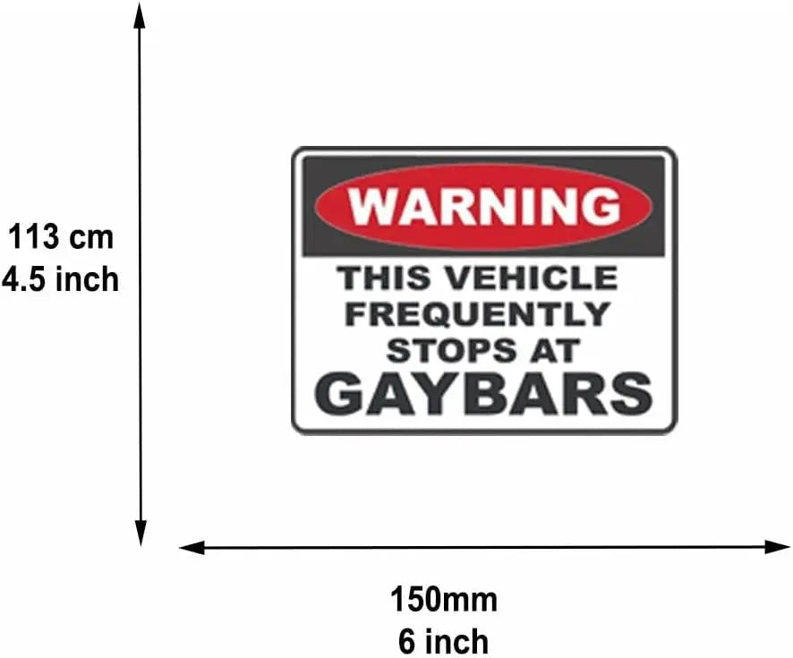 2pcs 150 X 113mm This Vehicle Stops At Gay bars Sticker Car Funny Decal Bumper Peaceful Pleasures Health and Wellness