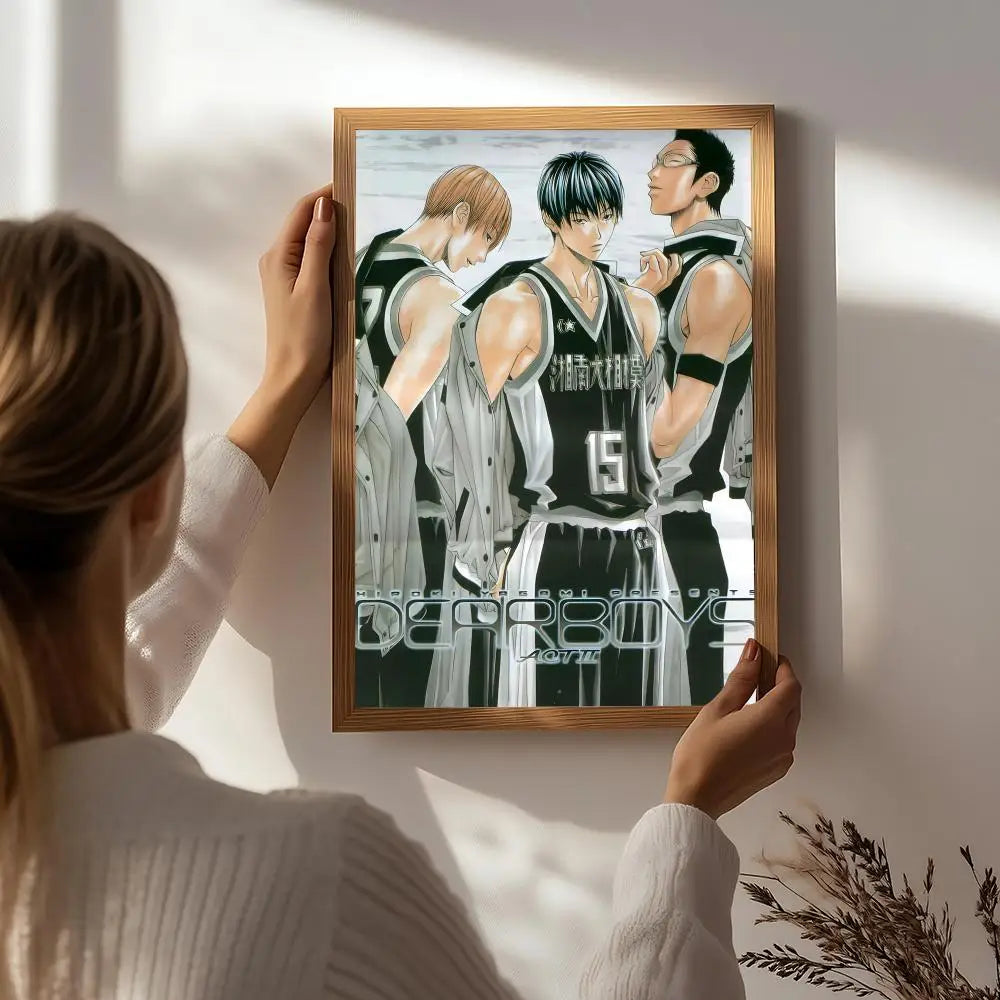Anime D-Dear Boys HD Poster | Self-Adhesive Waterproof Wall Art Anime Wall Poster Peaceful Pleasures Health and Wellness White2 21X30cmNoframe