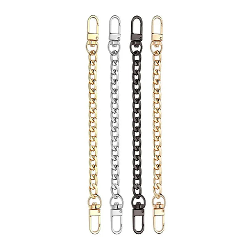 20cm Metal Chain Bag Strap Extension – Gold, Silver & Black