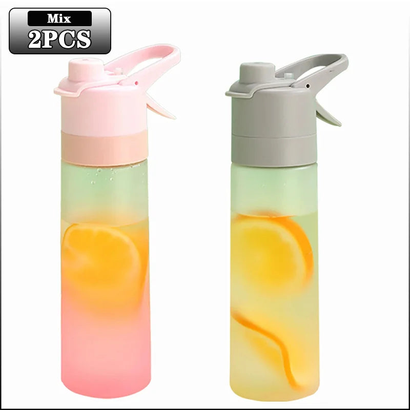 650ml Mist Spray Water Bottle with Straw – BPA-Free Reusable
