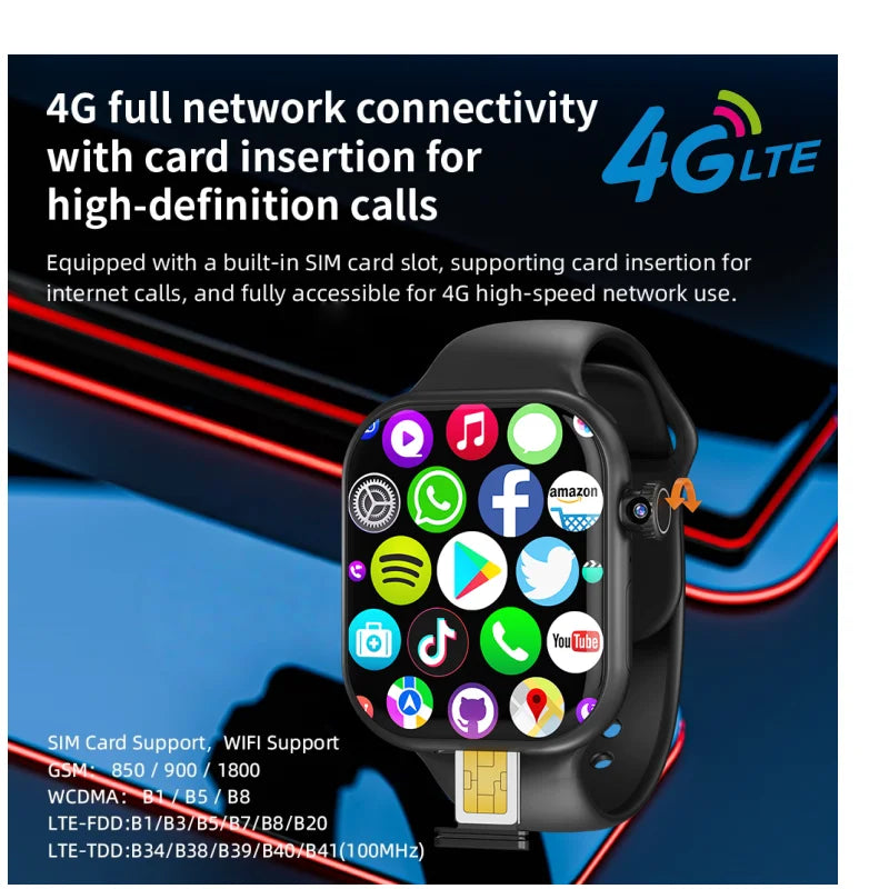 Zestbolt VP29 4G LTE Android Smartwatch – 8MP Camera, AMOLED