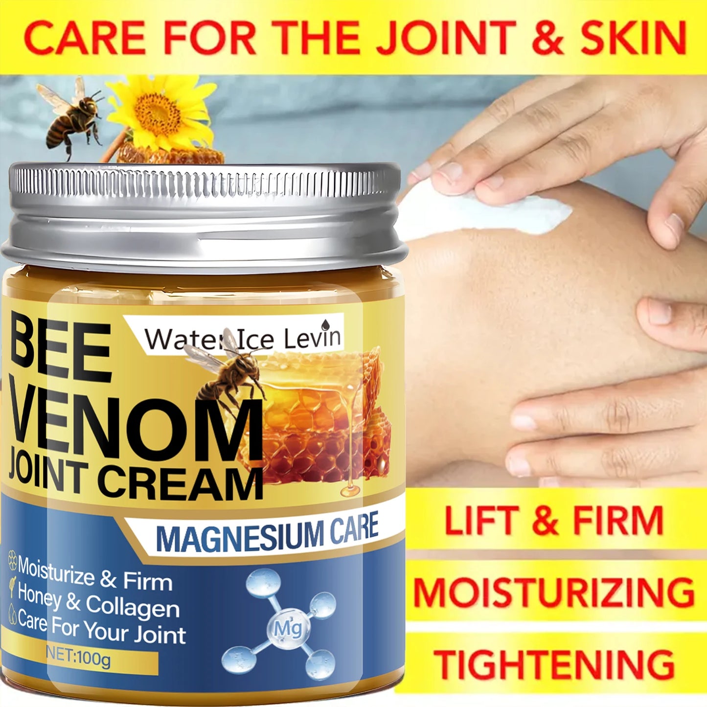 Bee Venom & Honey Body Cream with Magnesium – Moisturizes & Firms