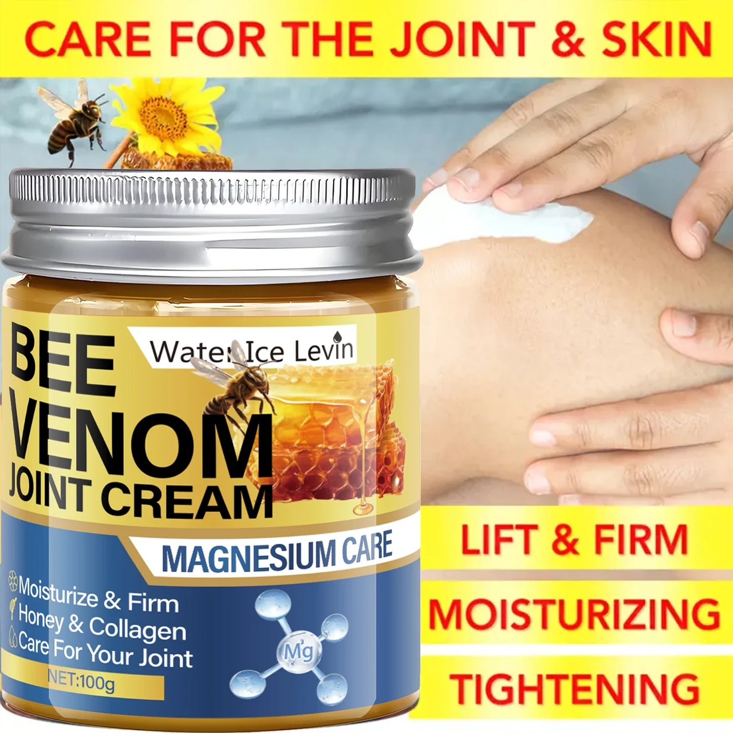 Bee Venom Body Cream with Magnesium & Honey | Moisturizing