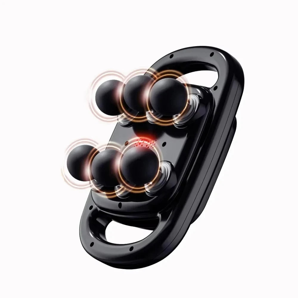 6-Head Electric Massage Gun – Deep Tissue Percussion for Neck, Shoulders & Legs, Full Body Massager Peaceful Pleasures Health and Wellness black