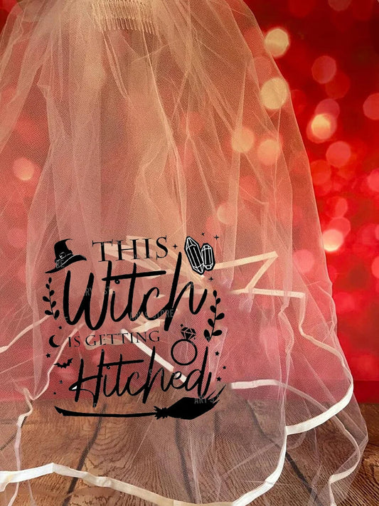 This Witch Is Getting Hitched Halloween Bachelorette Bridal Veil Bridal Party Veil Peaceful Pleasures Health and Wellness