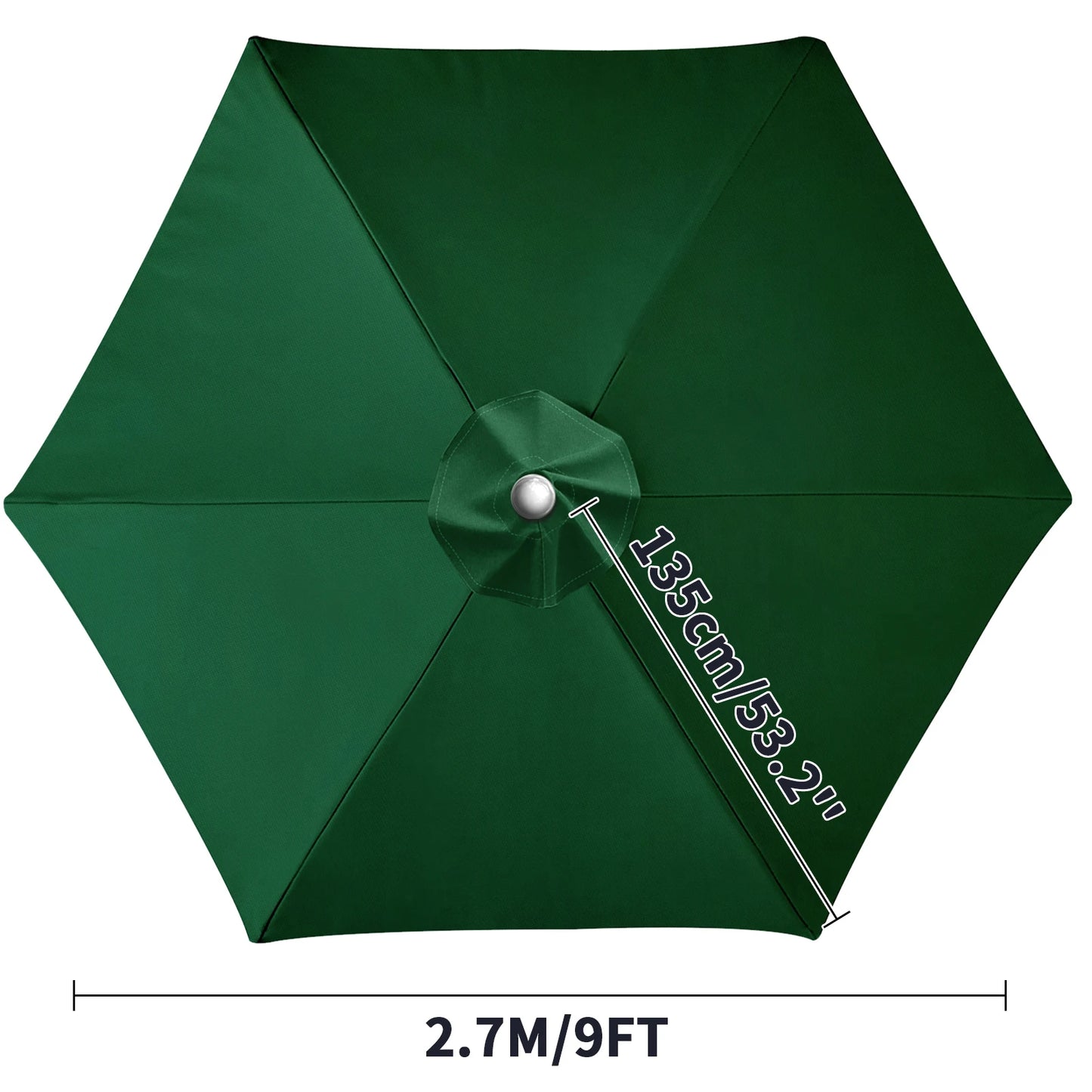 Waterproof Patio Umbrella Replacement Canopy 6 & 8 Rib