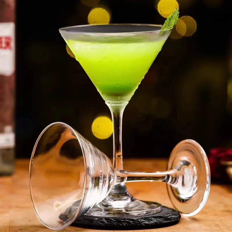 Cocktail glass Triangle glass Martini Creative tall glass bar Classic mixers Peaceful Pleasures Health and Wellness