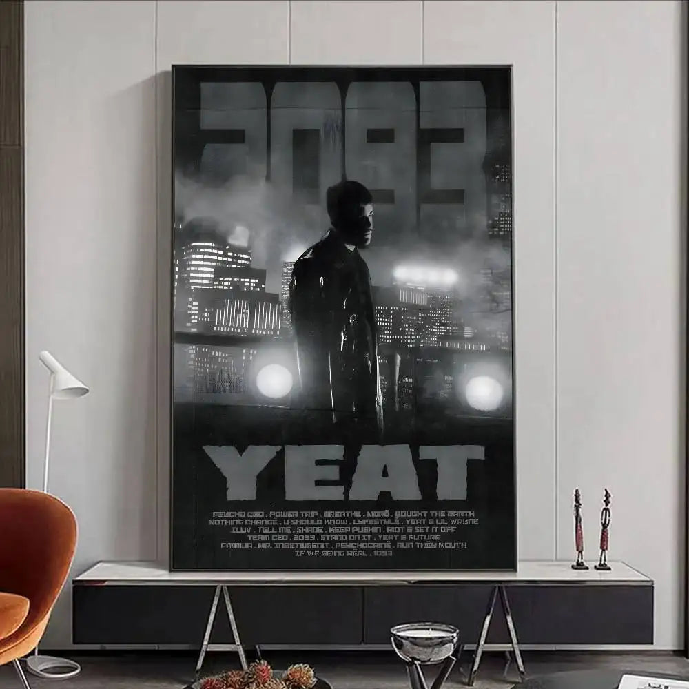 HOT Y-Yeat New Album Poster HD art poster for home living room bar office decoration sticky waterproof Peaceful Pleasures Health and Wellness z8 40X50cmNoframe