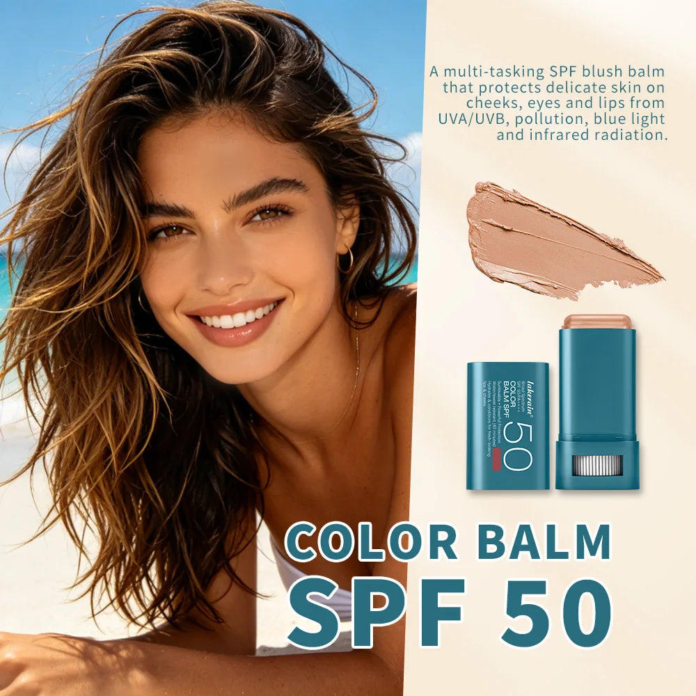 SPF 50 Blush Balm Stick | Buildable, Hydrating, Sweat Resistant