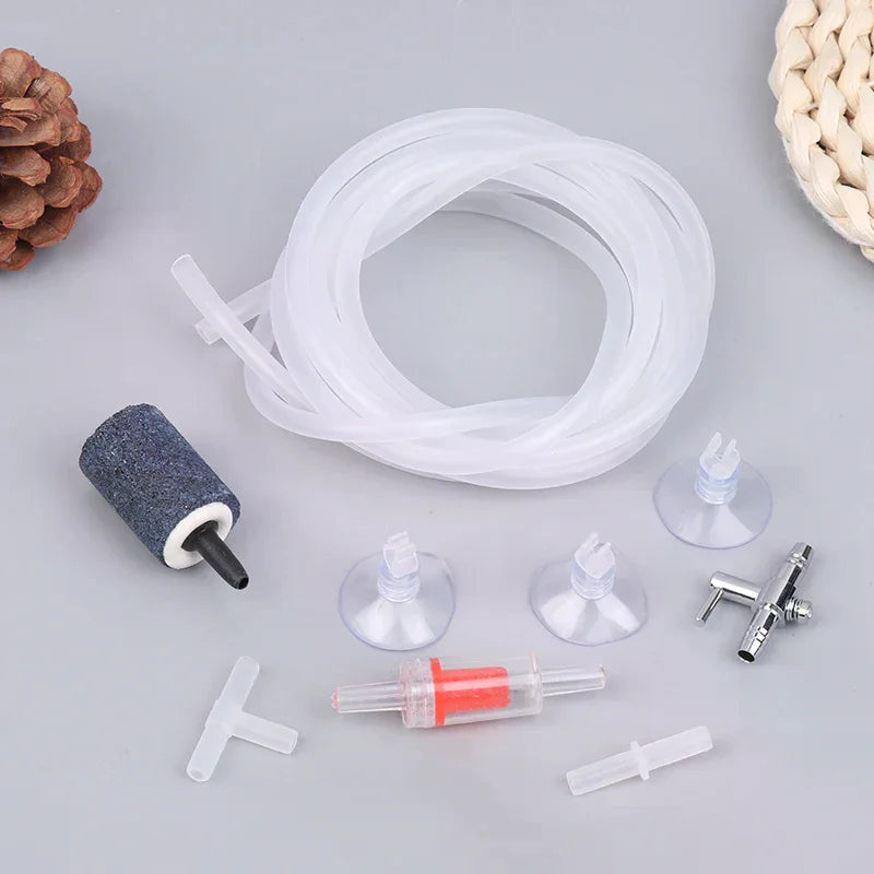 Aquarium Air Pump Kit – Air Stone, Aerator, Check Valve & Tube