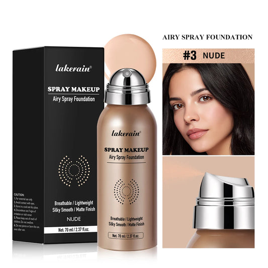 Magic Airbrush Foundation Airy Spray Makeup Silky Mist Buildable Coverage Waterproof Sweat Proof Flawless Matte Finish Peaceful Pleasures Health and Wellness 3