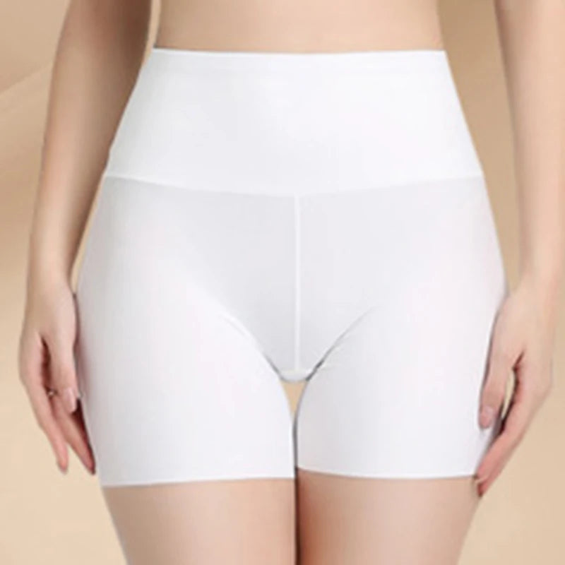 Seamless Panties Shorts Women Sexy Safety Briefs Shorts Ladies Underpants Female Upskirt Shorts Shaping Slimming Lingeries Peaceful Pleasures Health and Wellness WHITE L