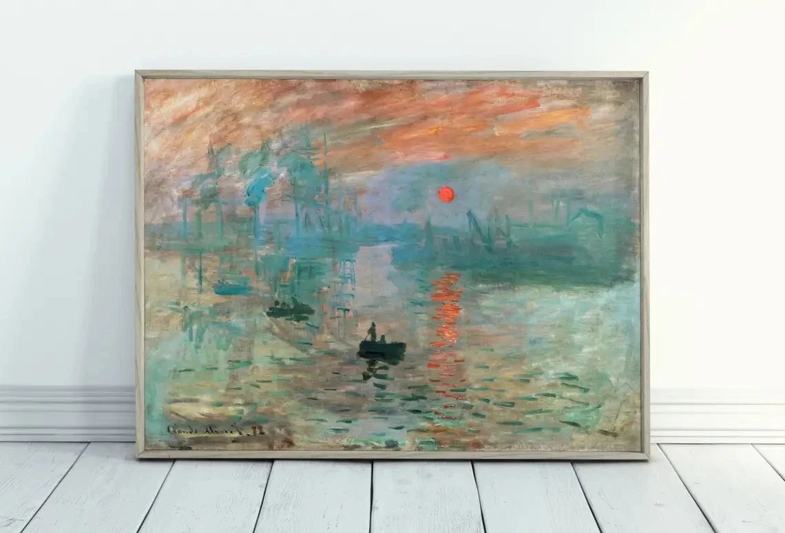 Modern Abstract Landscape Wall Art Famous Monet Canvas Painting Nordic Poster Print Picture for Living Room Home Decorative Gift Peaceful Pleasures Health and Wellness 27 20X30cm Unframed
