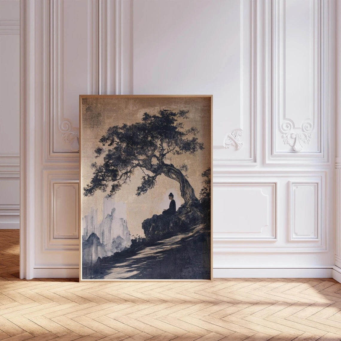 Zen Buddha Bodhi Tree Canvas Wall Art Print | Home Decor