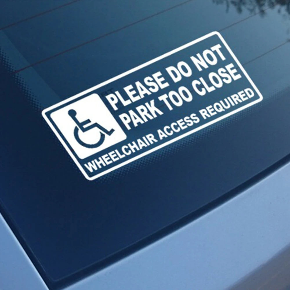 15cm X 6cm Wheelchair Access Required Car Stickers Decals Window Door Disabled Peaceful Pleasures Health and Wellness